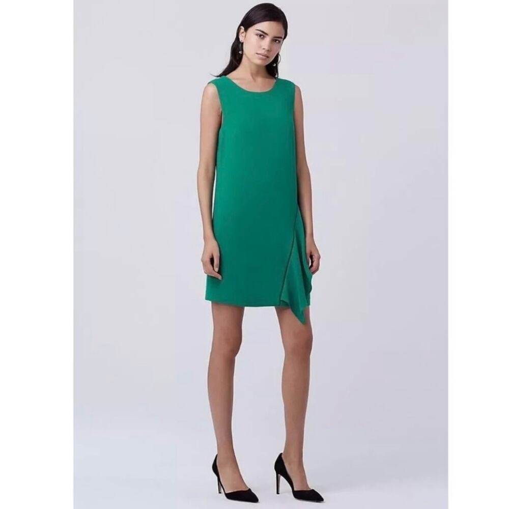 Diane Von Furstenberg Wylda Ruffle Trim Shift Dress